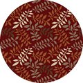 Concord Global 5 ft. 3 in. Chester Leafs - Round, Red 97800